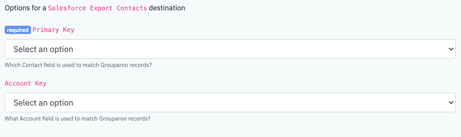 Salesforce Export Contacts Options