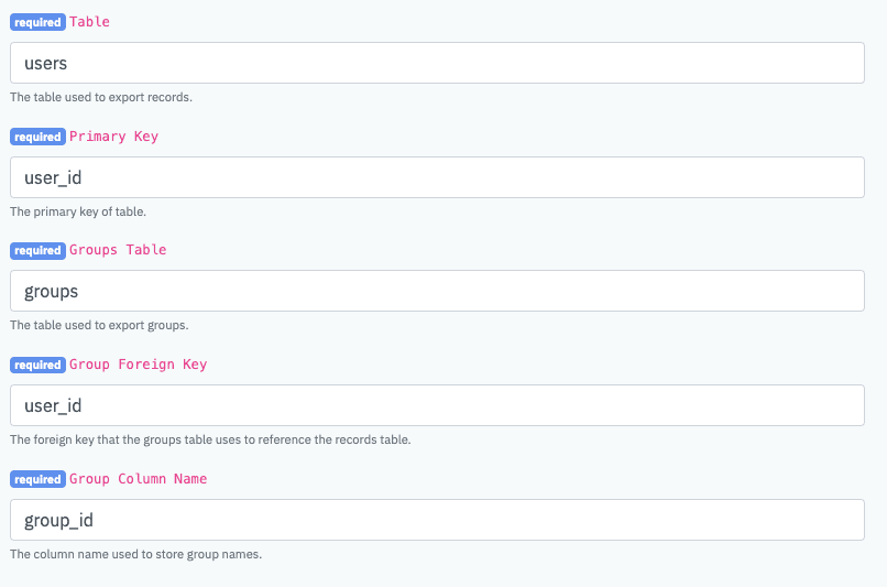 SQLite Export Record Options